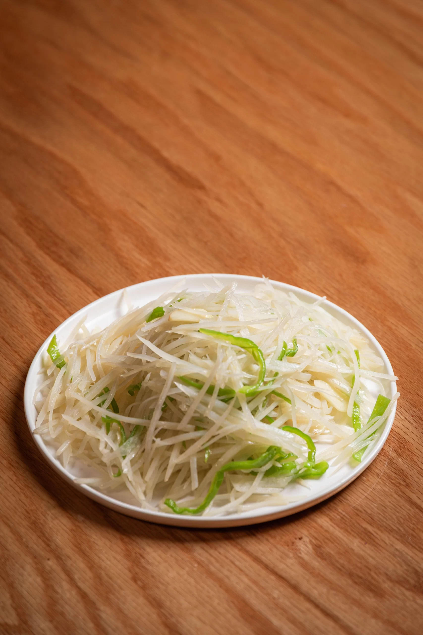 Shredded Potato w. Green Chili Peppers at Little Pine, Chinese Restaurant in New York