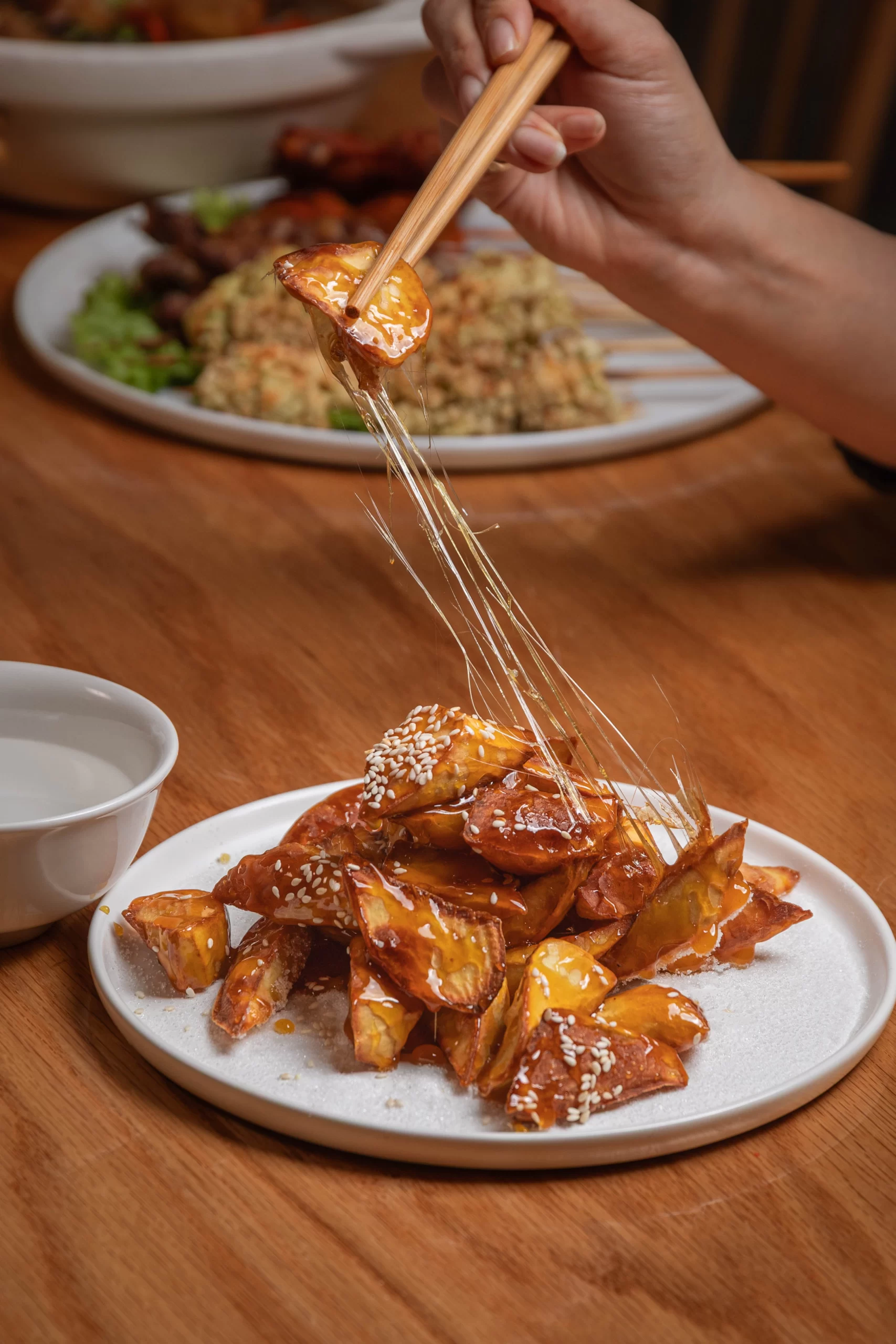 Candid Sweet Potatoes at Little Pine, Chinese Restaurant in New York